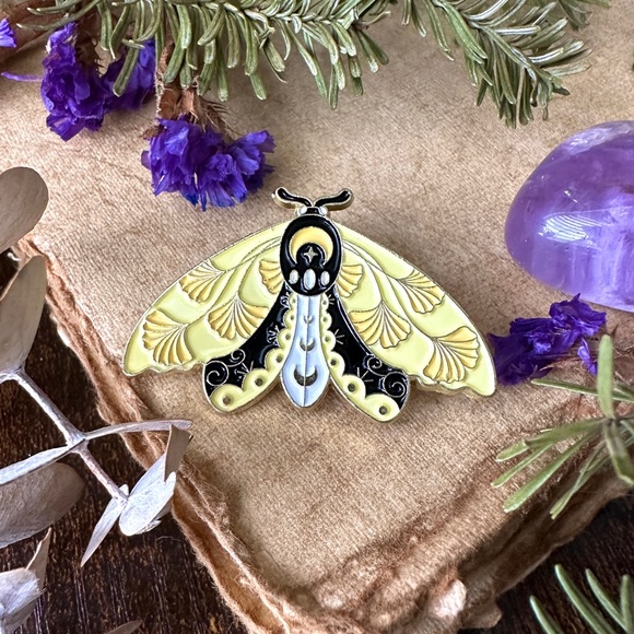 Jewelry - Harvest Moth Enamel Pin